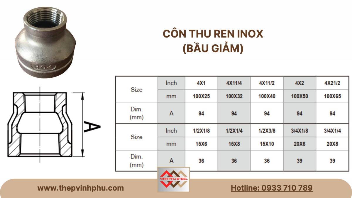 quy cách côn thu