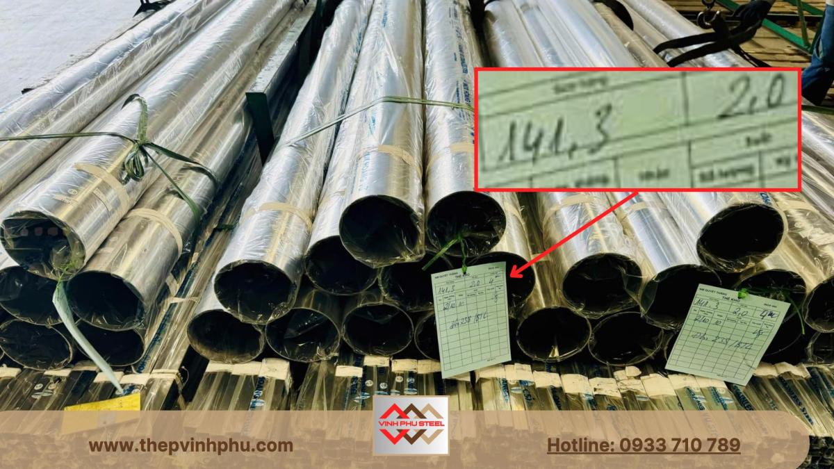 Ống inox phi 141 - DN125 - 5 inch